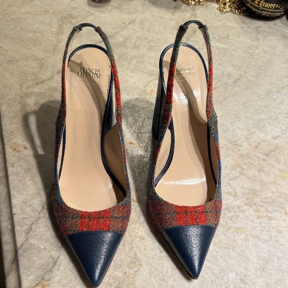 Frances Valentine Tartan Slingback Heels